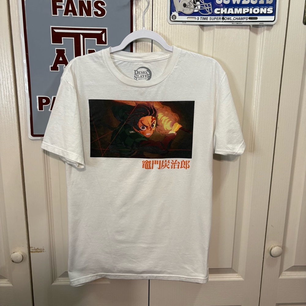 Demon Slayer Men’s White Graphic Tee